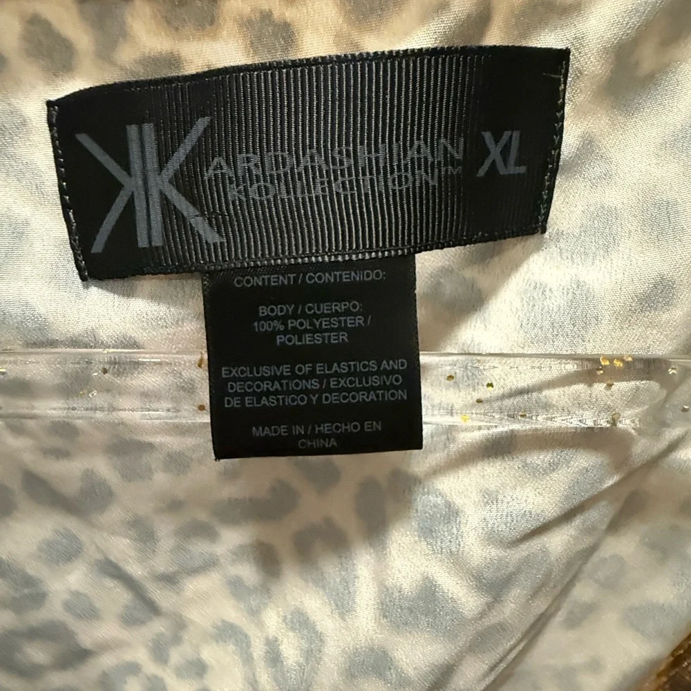 Kardashian Kollection Animal Print High Low Dress size XL